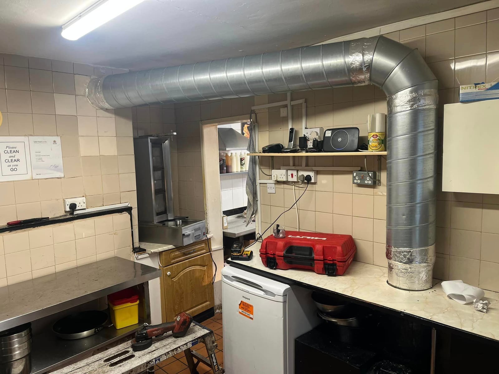 Commercial ventilation control box installation and repair work